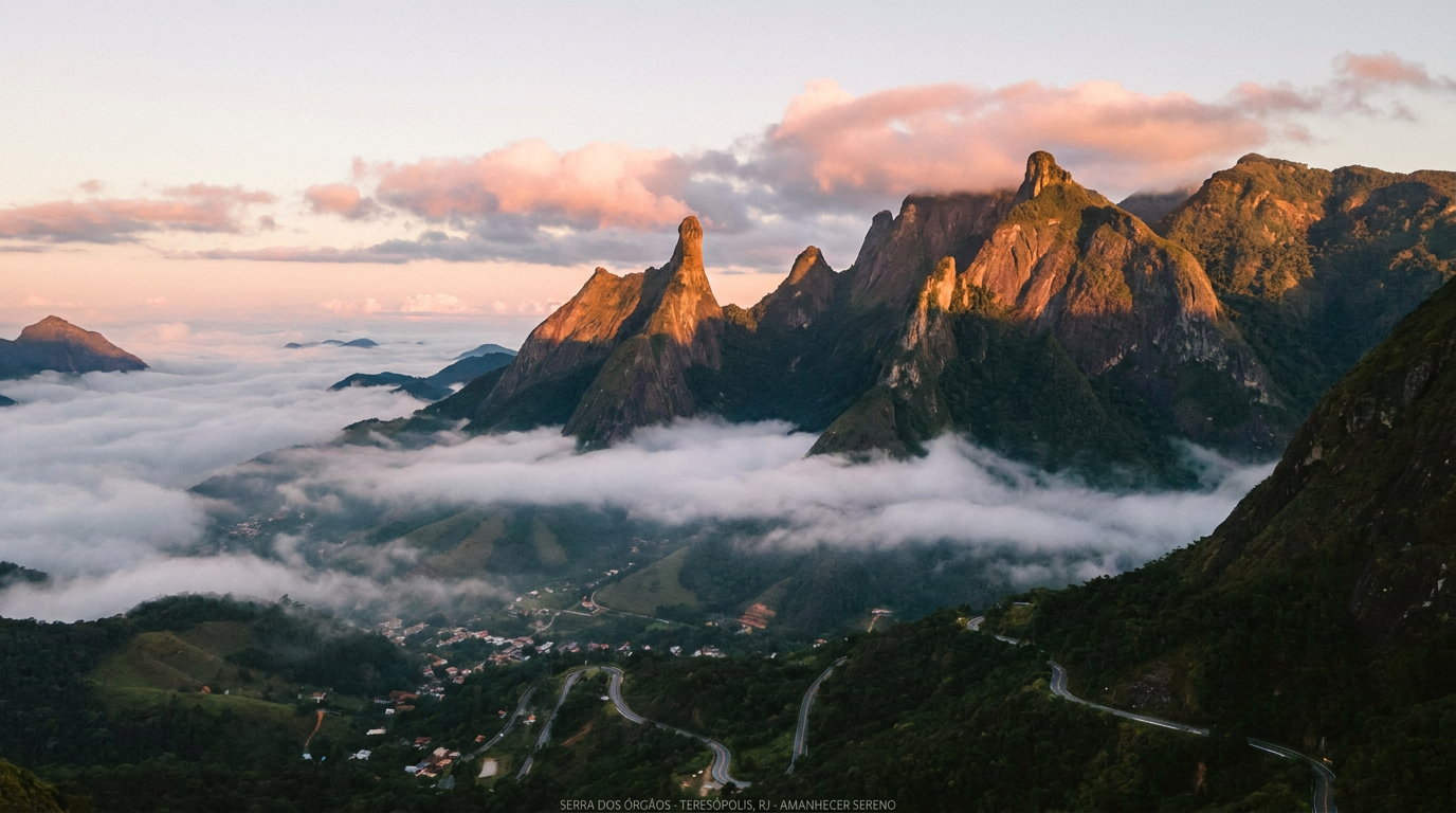 Vista da Serra dos Órgãos em Teresópolis